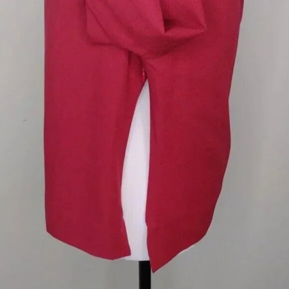 Jonathan Simkhai Dia Top 10 NWT Red Crepe Asymmetrical One Shoulder Blouse - Picture 6 of 10